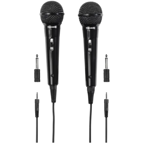Караоке микрофон Thomson M135D, Проводной аналоговый, Черный Караоке микрофон Thomson M135D, Проводной аналоговый, Черный