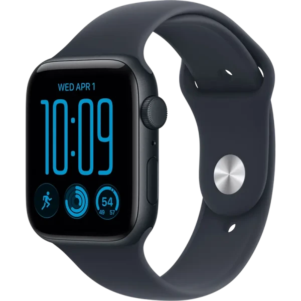 Apple Watch SE 3 44mm Aluminum Case with Navy Blue Sport Band - M/L MJL94 GPS, Midnight