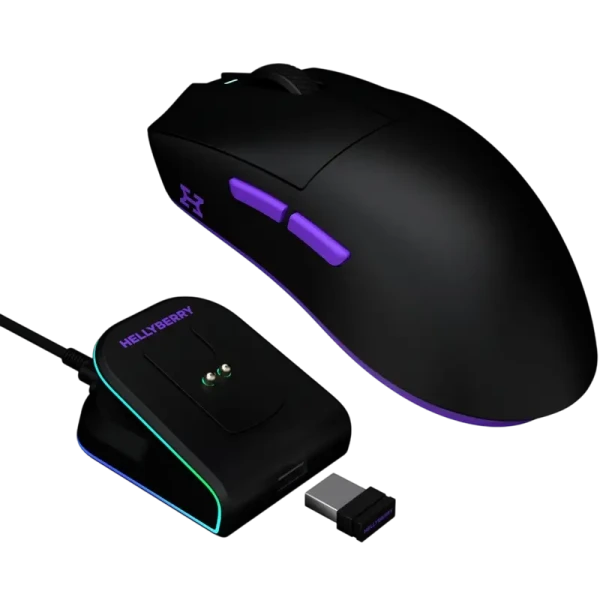 Игровая мышь HATOR Hellyberry HM47, Чёрный | Фиолетовый