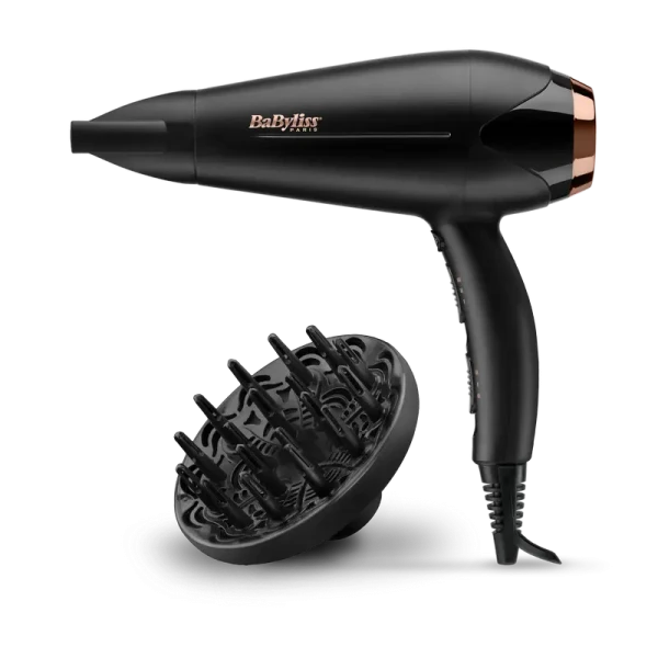 Фен BaByliss Turbo Shine D570DE, 2200 Вт, Чёрный Фен BaByliss Turbo Shine D570DE, 2200 Вт, Чёрный