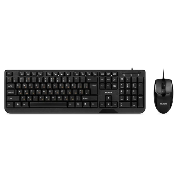 Set Tastatură + Mouse SVEN KB-S330C, Cu fir, Negru