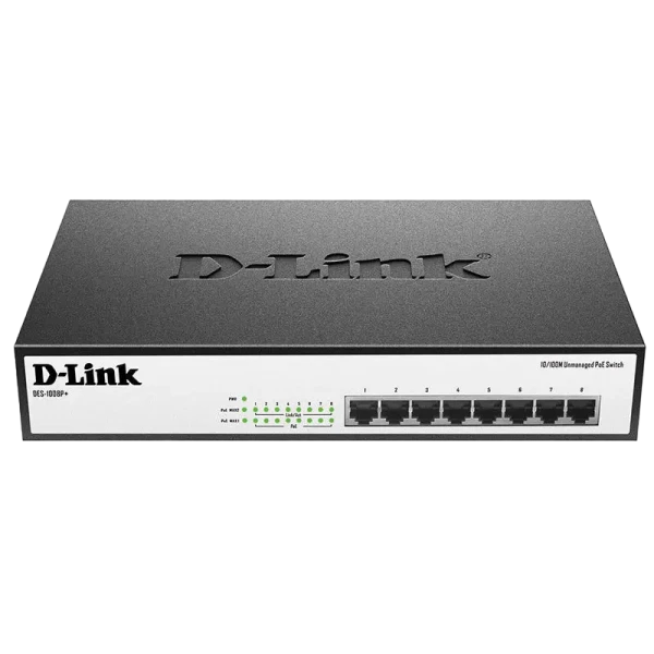 PoE коммутатор D-Link DES-1008P+, 8x IEEE 802.3af/at PoE коммутатор D-Link DES-1008P+, 8x IEEE 802.3af/at
