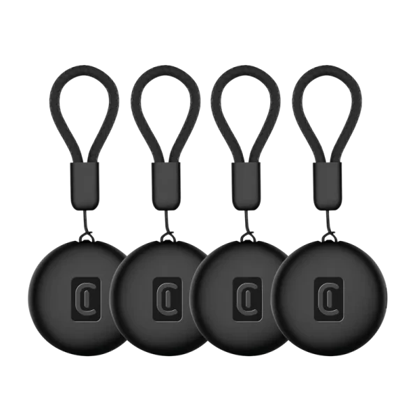 Tracker inteligent Cellularline Tracy Tag Dual MultiPack, Negru