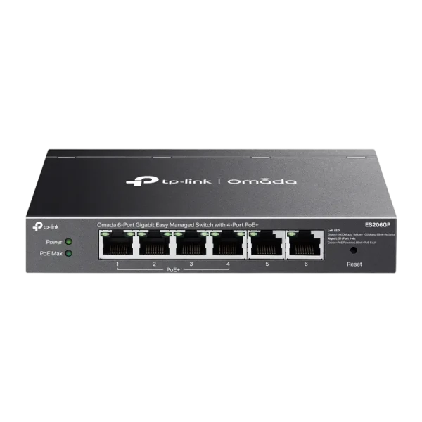 PoE коммутатор TP-LINK ES206GP, 4x IEEE 802.3af/at PoE+ PoE коммутатор TP-LINK ES206GP, 4x IEEE 802.3af/at PoE+
