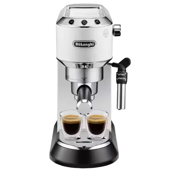 Cafetiera manuala DeLonghi Dedica Pump Espresso, 1300W, Alb Cafetiera manuala DeLonghi Dedica Pump Espresso, 1300W, Alb