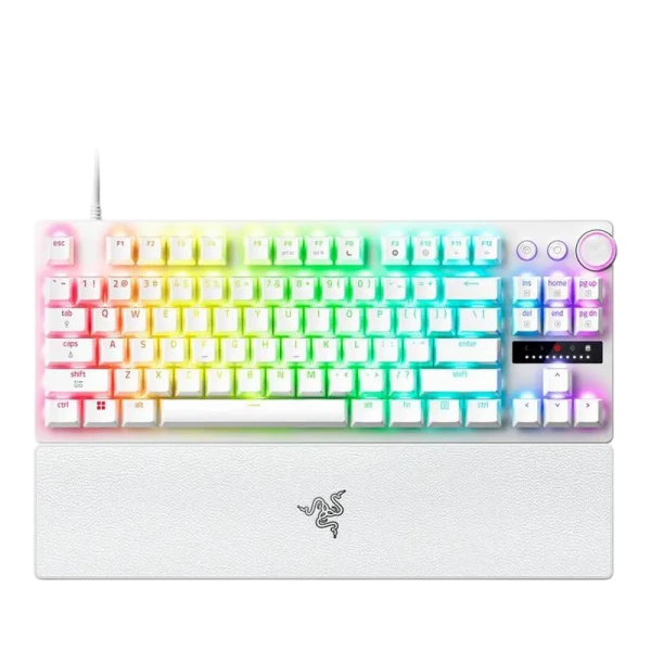 Tastatură Razer Huntsman V3 Pro TKL 8KHz, Cu fir, Alb