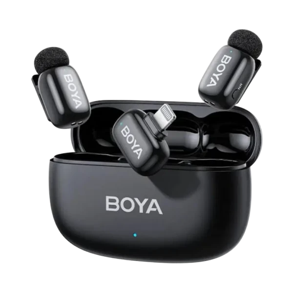 Портативный записывающий микрофон Boya mini 2-03, Беспроводной, Черный Портативный записывающий микрофон Boya mini 2-03, Беспроводной, Черный