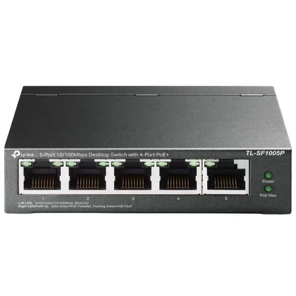 Comutator PoE TP-LINK TL-SF1005P, 4x IEEE 802.3af/at Comutator PoE TP-LINK TL-SF1005P, 4x IEEE 802.3af/at