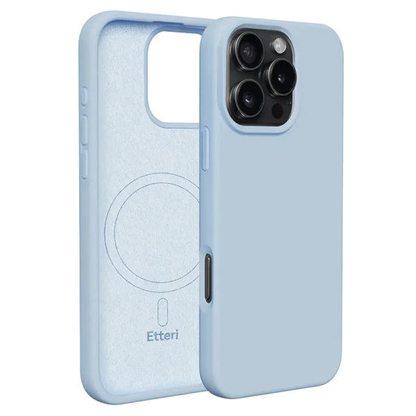 Husă Etteri Silicone Mag case pentru iPhone 16 Pro Max, Albastru deschis Husă Etteri Silicone Mag case pentru iPhone 16 Pro Max, Albastru deschis