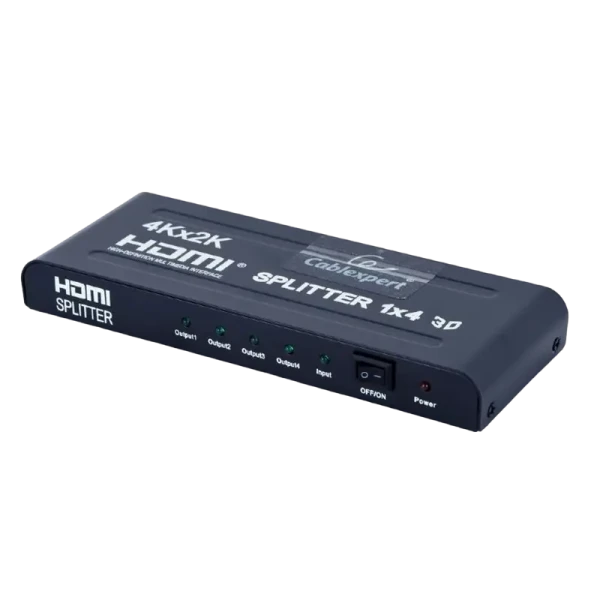 Разветвитель HDMI Cablexpert DSP-4PH4-02, HDMI (F) - 4x HDMI (F), Чёрный