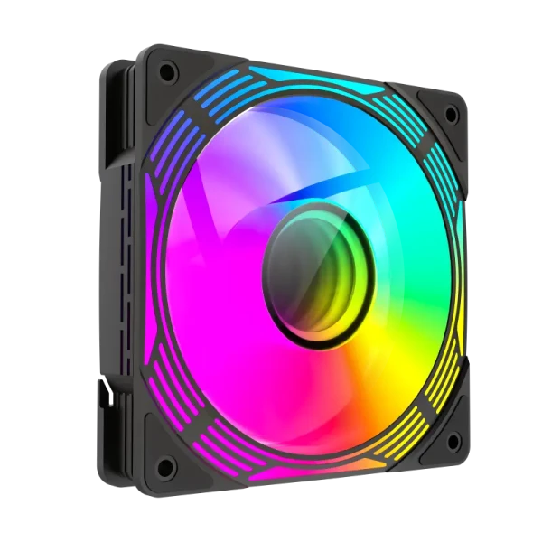 PC Case Fan GAMEMAX FN12A-C8I-R, Reversed, 120mm, ARGB, 24 LED, 9 blades, PWM,