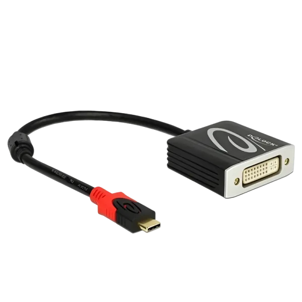 Adaptor Video APC Electronic APC-631003, Type-C - DVI-D (F), 0,1m, Negru Adaptor Video APC Electronic APC-631003, Type-C - DVI-D (F), 0,1m, Negru