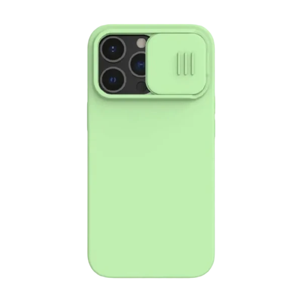 Husă Nillkin iPhone 13 Pro, CamShield Silky Silicone, Mint Green Husă Nillkin iPhone 13 Pro, CamShield Silky Silicone, Mint Green