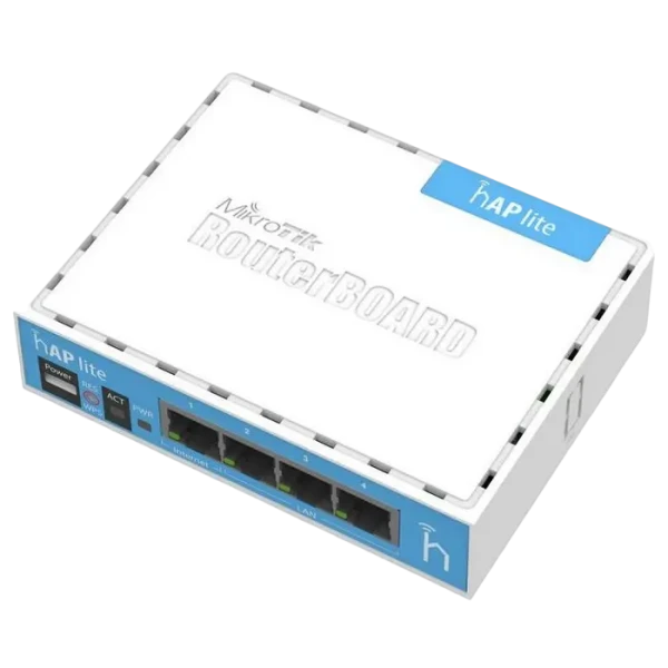 Router MikroTik hAP Lite, Alb Router MikroTik hAP Lite, Alb