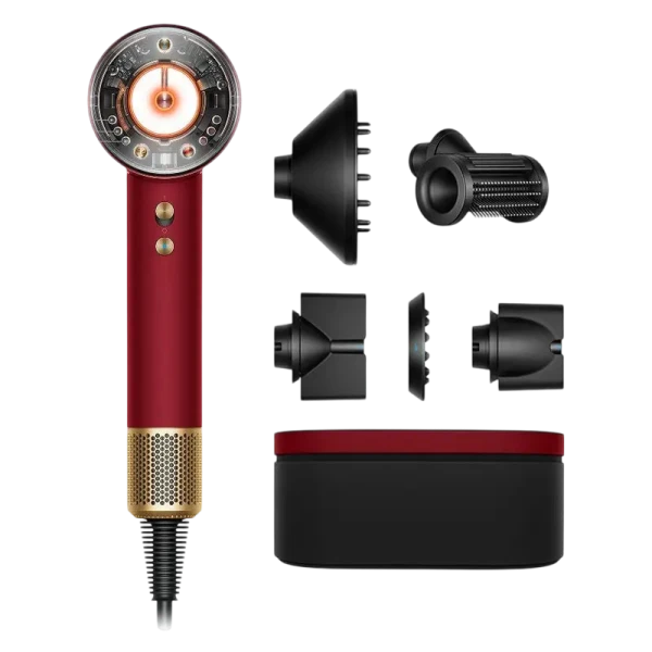 Uscător de păr Dyson Supersonic Nural HD16 Straight+Wavy, 1600W, Red Velvet | Gold