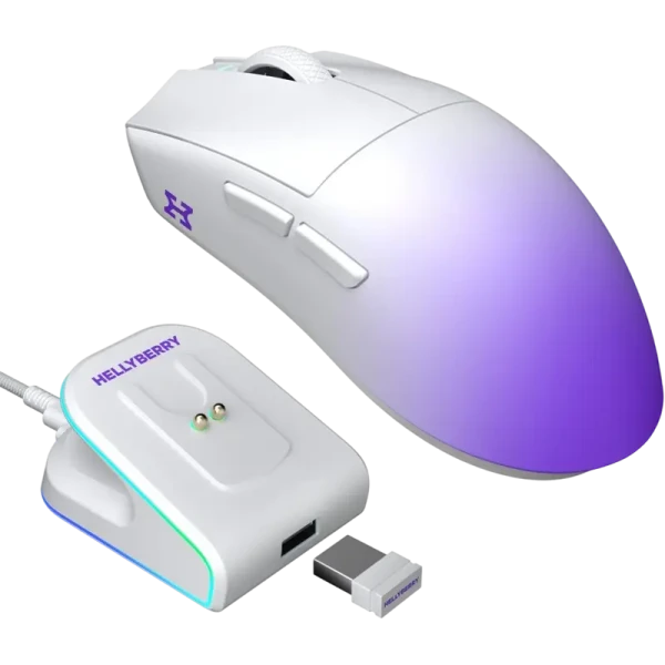 Игровая мышь HATOR Hellyberry HM47 Pro, Белый | Фиолетовый Игровая мышь HATOR Hellyberry HM47 Pro, Белый | Фиолетовый