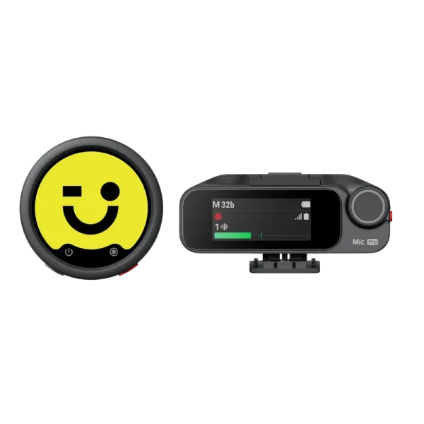 Microfon portabil pentru înregistrare vocală Insta360 Mic Pro (1 TX + 1 RX), Fără fir, Negru Microfon portabil pentru înregistrare vocală Insta360 Mic Pro (1 TX + 1 RX), Fără fir, Negru