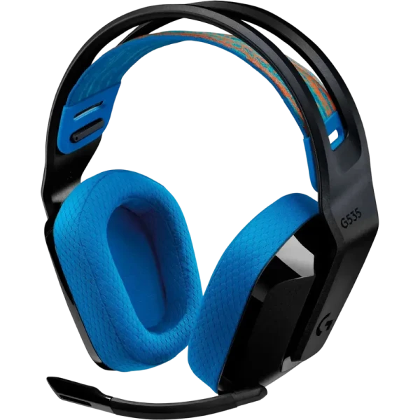 Căști gaming Logitech G535, Fără fir, Negru | Albastru
