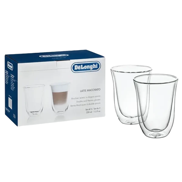 Set de pahare DeLonghi DLSC312, 220 ml 2 buc, Transparent¶ Set de pahare DeLonghi DLSC312, 220 ml 2 buc, Transparent¶