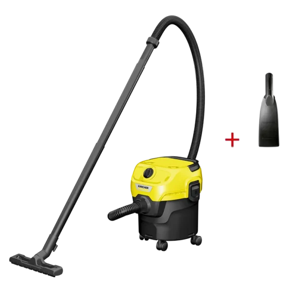 Пылесос Karcher WD 1 + Автомобильная насадка WD, Желтый | Черный Пылесос Karcher WD 1 + Автомобильная насадка WD, Желтый | Черный