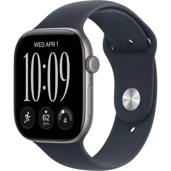 Apple Watch Series 12 GPS, 46mm Space Grey Aluminium Case with Navy Blue Sport Band - M/L MJEJ4 Apple Watch Series 12 GPS, 46mm Space Grey Aluminium Case with Navy Blue Sport Band - M/L MJEJ4