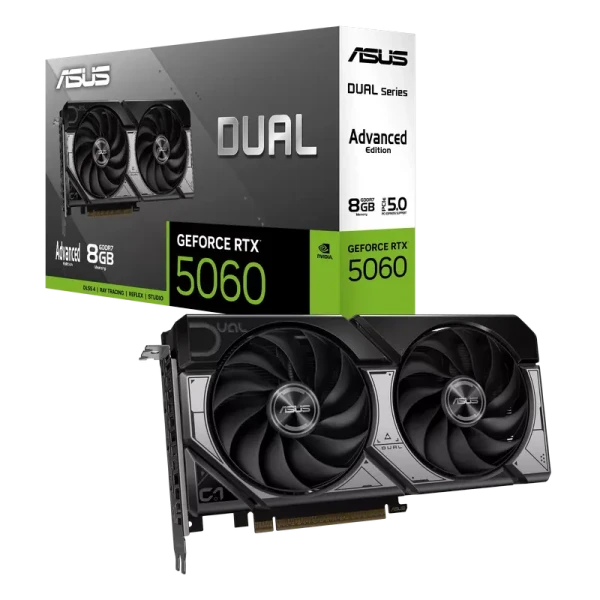 VGA ASUS RTX5060 8GB GDDR7 Dual Advanced OC (DUAL-RTX5060-O8G-A) VGA ASUS RTX5060 8GB GDDR7 Dual Advanced OC (DUAL-RTX5060-O8G-A)