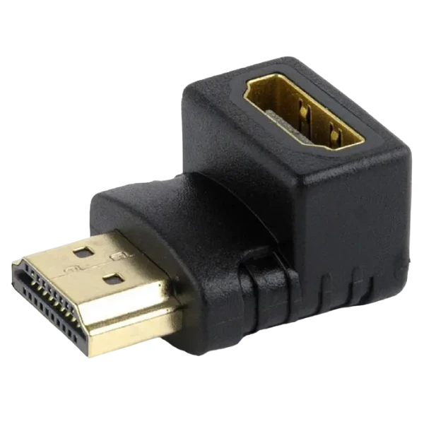 Adaptor Video Cablexpert A-HDMI90-FML, HDMI (M) - HDMI (F), Negru Adaptor Video Cablexpert A-HDMI90-FML, HDMI (M) - HDMI (F), Negru