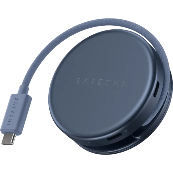 Satechi OntheGo™ 5-in-1 Multiport Indigo, USB-C Host, USB-C PD60W, USB-C 3.2Gen1, USB-A 3.2Gen1, SD