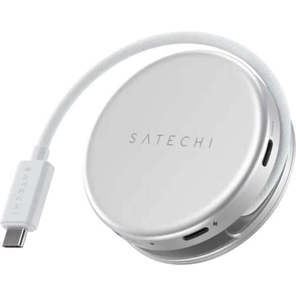 Satechi OntheGo™ 5-in-1 Multiport Silver, USB-C Host, USB-C PD60W, USB-C 3.2Gen1, USB-A 3.2Gen1, SD Satechi OntheGo™ 5-in-1 Multiport Silver, USB-C Host, USB-C PD60W, USB-C 3.2Gen1, USB-A 3.2Gen1, SD