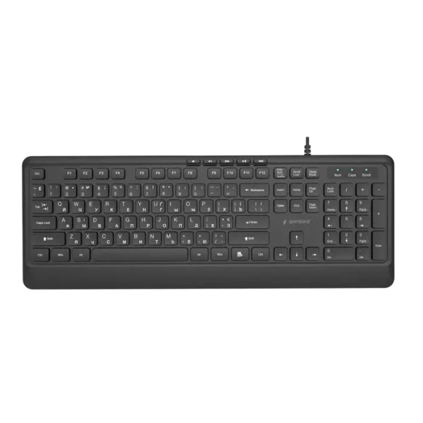 Tastatură Gembird KB-MCH-05-CYRL, Cu fir, Negru Tastatură Gembird KB-MCH-05-CYRL, Cu fir, Negru