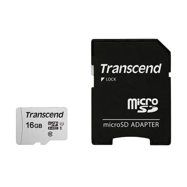 Card de Memorie Transcend microSDHC 300S, 16GB (TS16GUSD300S-A) Card de Memorie Transcend microSDHC 300S, 16GB (TS16GUSD300S-A)