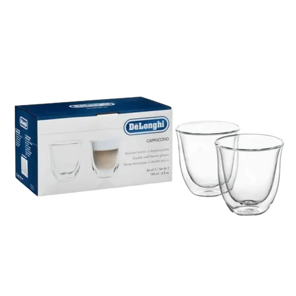 Набор стаканов De'Longhi 190 мл 2 шт, Прозрачный Набор стаканов De'Longhi 190 мл 2 шт, Прозрачный