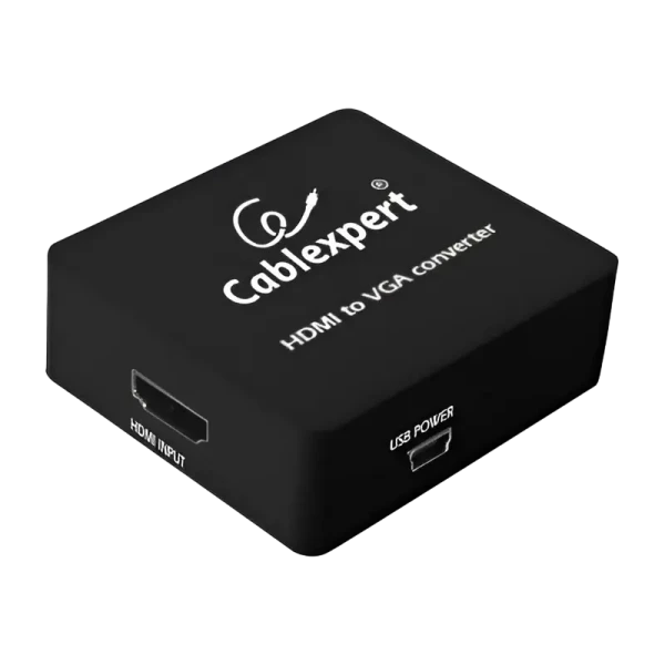 Convertor Video/Audio Cablexpert DSC-HDMI-VGA-001, - VGA D-Sub + 3.5 mm Jack, Negru