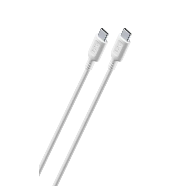 Кабель для зарядки и синхронизации Cellularline Become Eco Cable Type-C to Type-C, USB Type-C/USB Type-C, 1м, Белый Кабель для зарядки и синхронизации Cellularline Become Eco Cable Type-C to Type-C, USB Type-C/USB Type-C, 1м, Белый