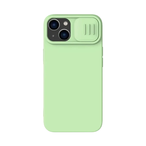 Чехол Nillkin iPhone 14 Plus, CamShield Silky Silicone, Зелёный Чехол Nillkin iPhone 14 Plus, CamShield Silky Silicone, Зелёный