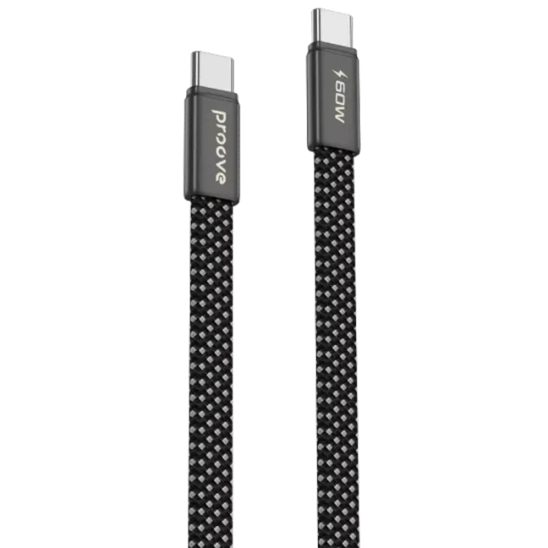 Cablu Type-C (Type-C), Proove AirLine 60W (1m), Black Cablu Type-C (Type-C), Proove AirLine 60W (1m), Black
