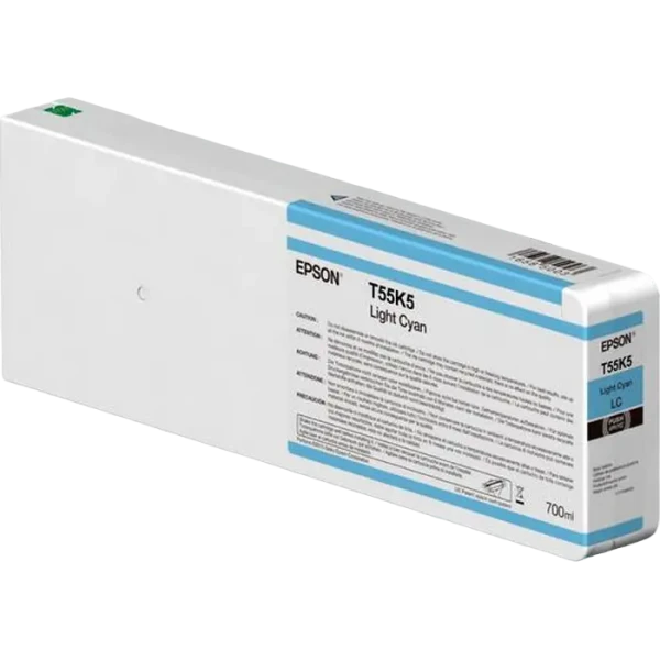 Картридж чернильный Epson Ink Cartridge T55K500 UltraChromeHDX/HD,Light Cyan, 700мл, Светло-Голубой