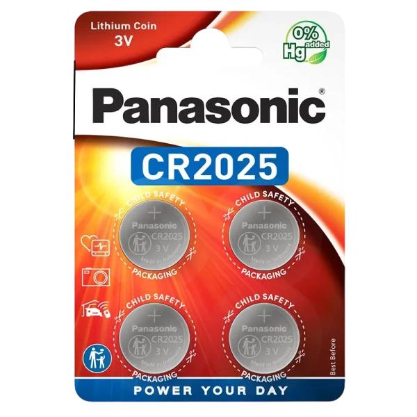 Baterii rotunde Panasonic CR-2025EL, CR2025, 220mAh, 4buc.