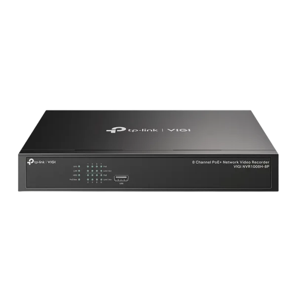 Видеорегистратор TP-LINK VIGI NVR1008H-8P, Чёрный Видеорегистратор TP-LINK VIGI NVR1008H-8P, Чёрный
