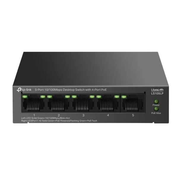 PoE коммутатор TP-LINK LS105LP, 4x IEEE 802.3af PoE коммутатор TP-LINK LS105LP, 4x IEEE 802.3af