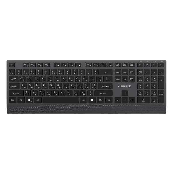 Keyboard Gembird KB-MCH-06-CYRL, Slimline, Chocolate type, 1.8m, USB-A + C, EN/RU, Black Keyboard Gembird KB-MCH-06-CYRL, Slimline, Chocolate type, 1.8m, USB-A + C, EN/RU, Black