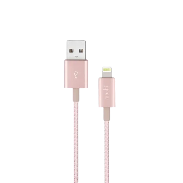 Кабель для зарядки и синхронизации Moshi iPhone Lighting USB Cable, USB Type-A/Lightning, 1,2м, Розовый Кабель для зарядки и синхронизации Moshi iPhone Lighting USB Cable, USB Type-A/Lightning, 1,2м, Розовый