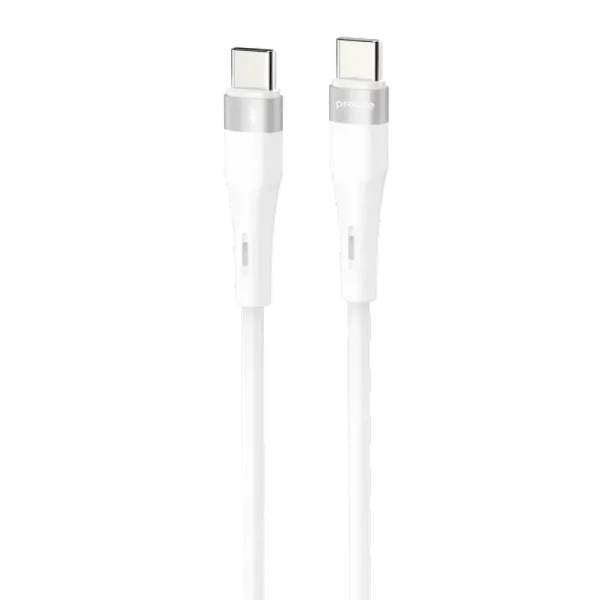 Cablu Type-C (Type-C), Proove Light Silicone Plus 60W (1m),White