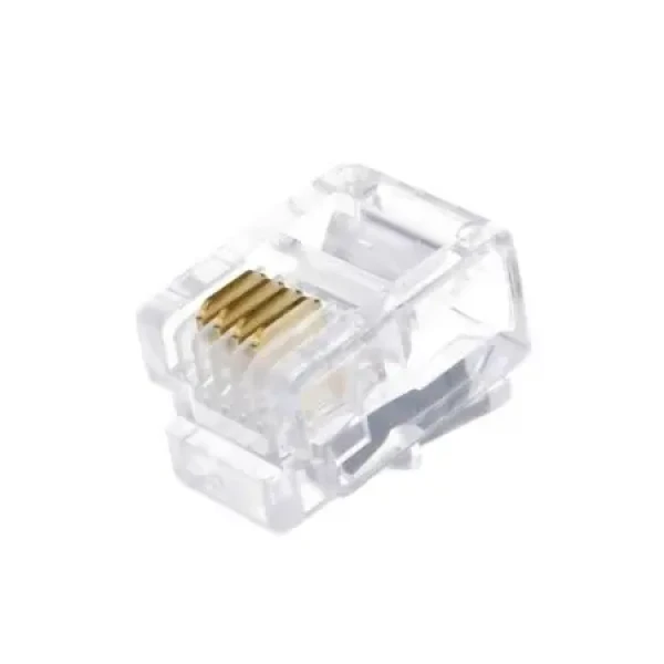 Plug RJ-12, MP-6P4C modular plug (3u"), 100 pcs Plug RJ-12, MP-6P4C modular plug (3u"), 100 pcs