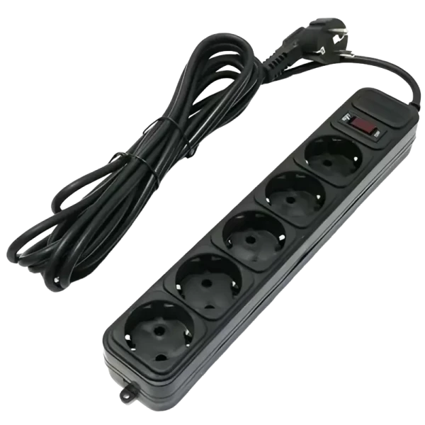 Prelungitor electric Ultra Power UP3-B-10PPB, 5 Prize, 3m, Negru