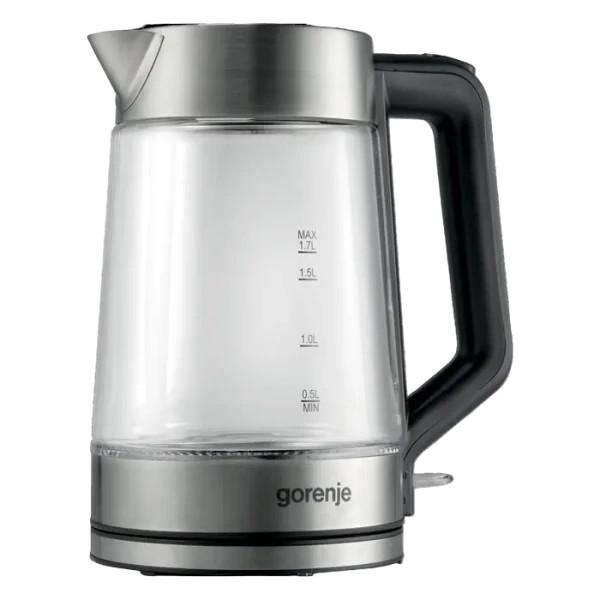 Fierbător electric Gorenje K17GED, Argintiu Fierbător electric Gorenje K17GED, Argintiu