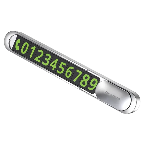 Cartela de parcare Proove Metal Lock, Argintiu
