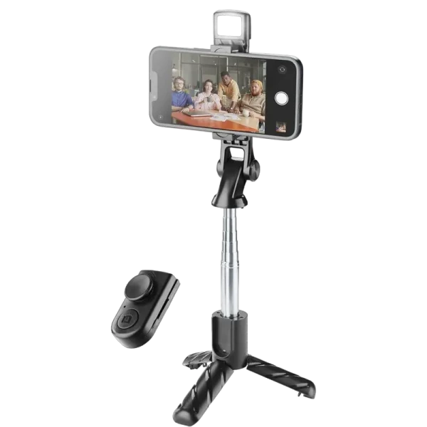 Selfie Stick Cellularline Tripod Sparkle, Negru Selfie Stick Cellularline Tripod Sparkle, Negru