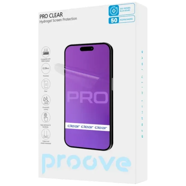 Protective hydrogel film Proove Hydrogel Screen Protection PRO Clear Protective hydrogel film Proove Hydrogel Screen Protection PRO Clear