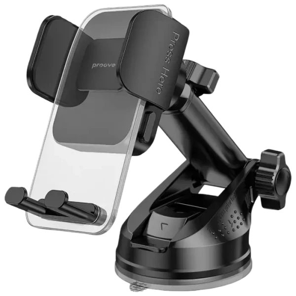 Car Holder Proove Crystal Clamp Plus Suction Type Car Mount Black Car Holder Proove Crystal Clamp Plus Suction Type Car Mount Black